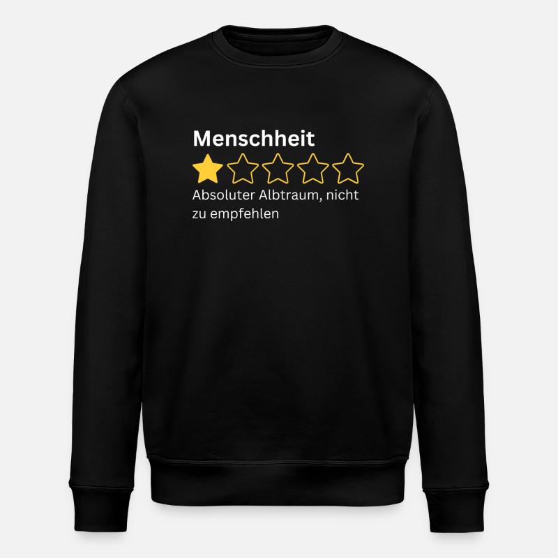 Menschheit Bewertung - Stanley/Stella Unisex Bio-Sweatshirt ROLLER - Schwarz