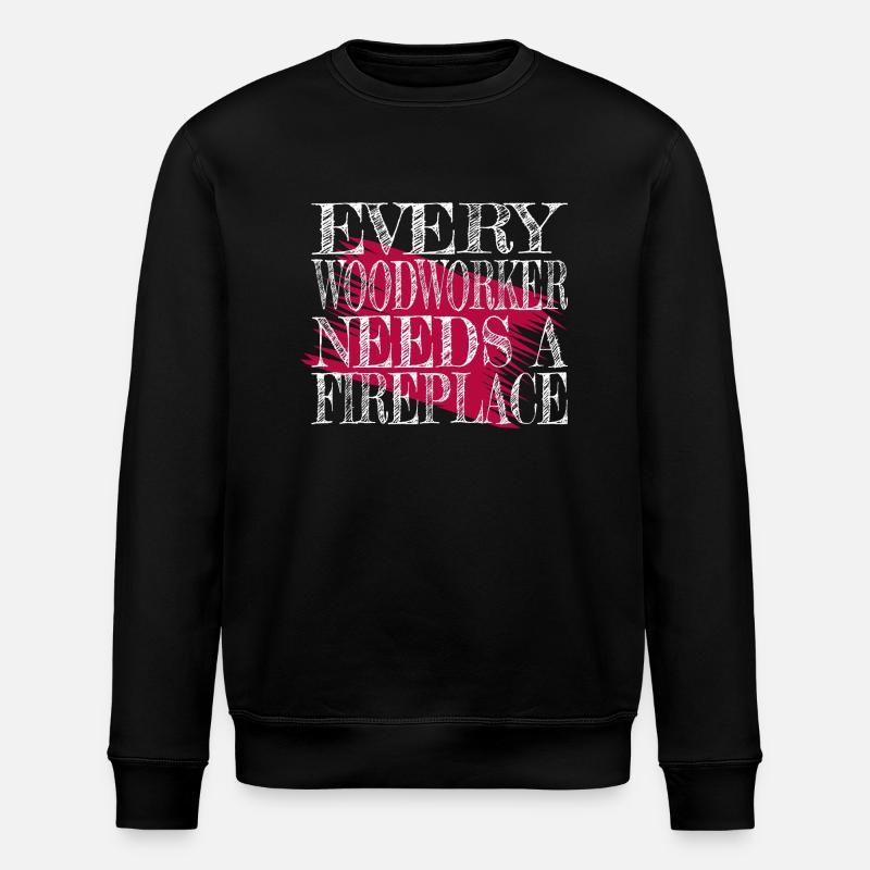 chainsaw carpenter funny carpenter - Stanley/Stella ROLLER Unisex Organic Sweatshirt - black