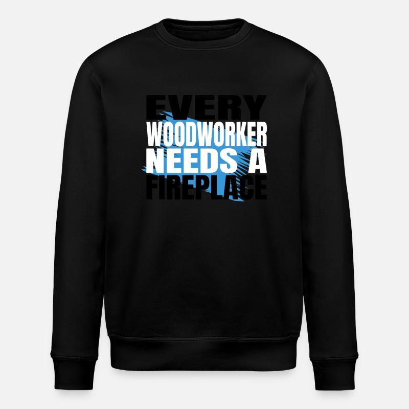 Humor Mason Construction Carpenter - Stanley/Stella ROLLER Unisex Organic Sweatshirt - black