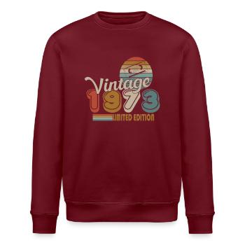 1973 - Stanley/Stella ROLLER Unisex Organic Sweatshirt - burgundy - Front - Nik (191cm)