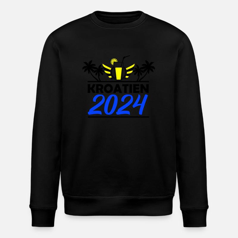kroatien 2024 - Stanley/Stella Unisex Bio-Sweatshirt ROLLER - Schwarz