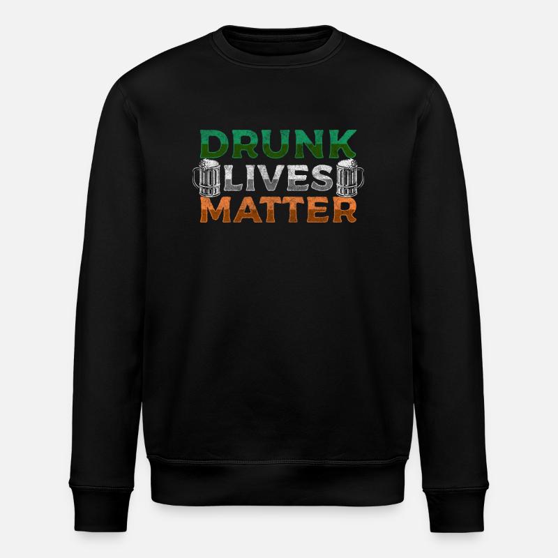 Pub Drinker Tourism Island - Stanley/Stella ROLLER Unisex Organic Sweatshirt - black