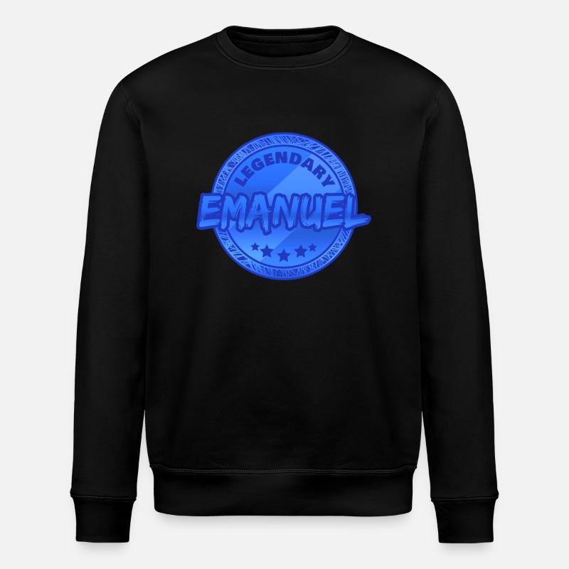 Prénom Emanuel - Sweat bio ROLLER Stanley/Stella Unisexe - noir