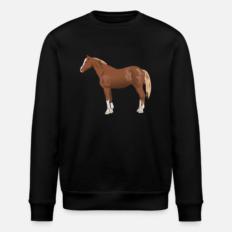 Pferd - Stanley/Stella Unisex Bio-Sweatshirt ROLLER - Schwarz