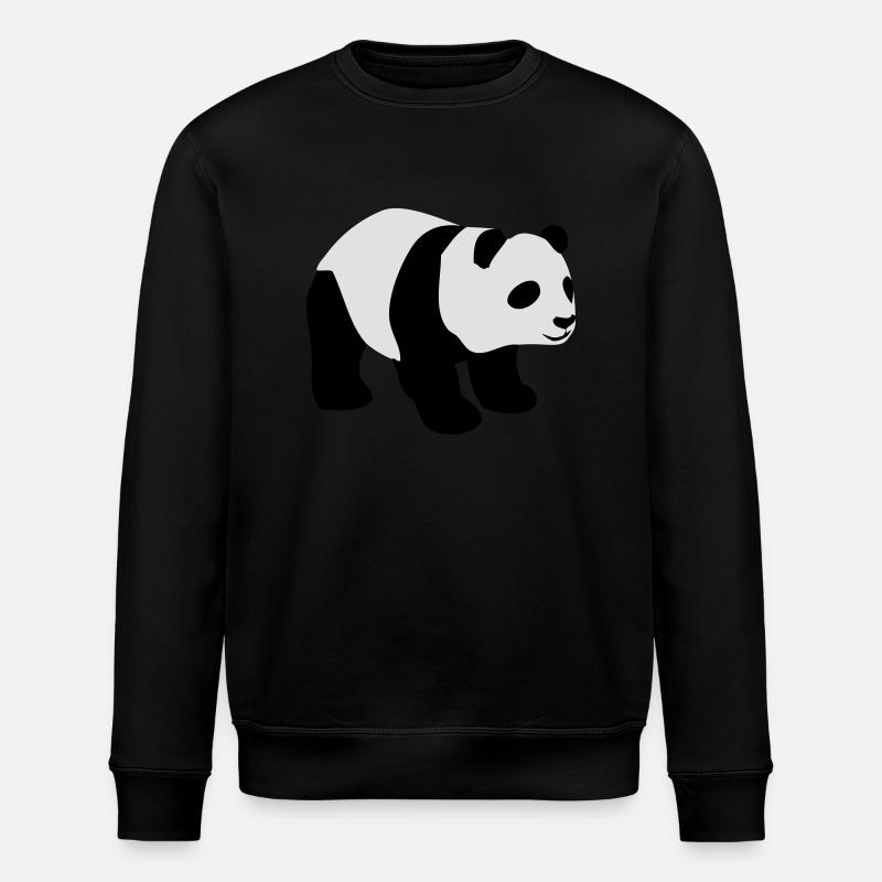 Panda - Stanley/Stella ROLLER Unisex Organic Sweatshirt - black
