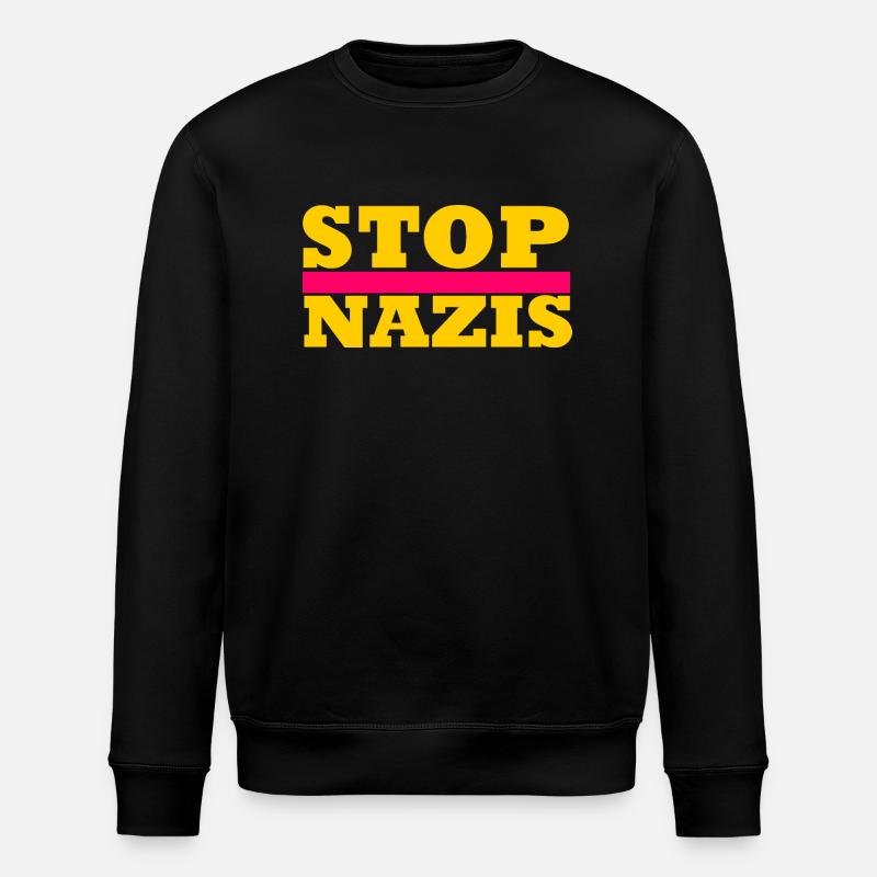 Stop Nazis - Stanley/Stella ROLLER Unisex Organic Sweatshirt - black
