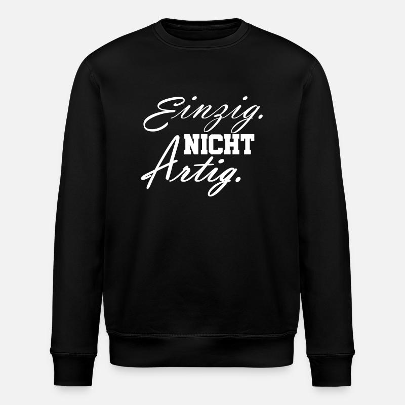 einzig nicht artig - Stanley/Stella Unisex Bio-Sweatshirt ROLLER - Schwarz