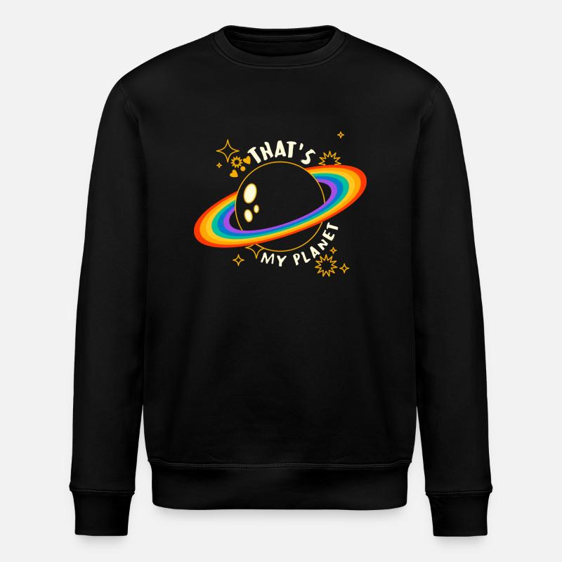 Rainbow World - Stanley/Stella ROLLER Unisex Organic Sweatshirt - black