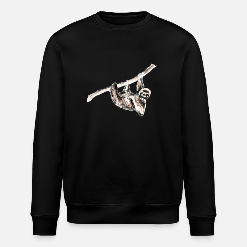 faultier - Stanley/Stella Unisex Bio-Sweatshirt ROLLER - Schwarz