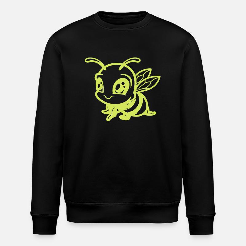 Bee Bumblebee Comic - Stanley/Stella ROLLER Unisex Organic Sweatshirt - black
