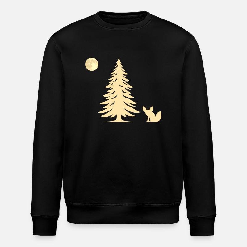 Fuchs im Wald - Geschenkidee - Stanley/Stella Unisex Bio-Sweatshirt ROLLER - Schwarz