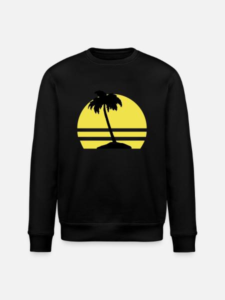 palmen insel - Stanley/Stella Unisex Bio-Sweatshirt ROLLER - Schwarz