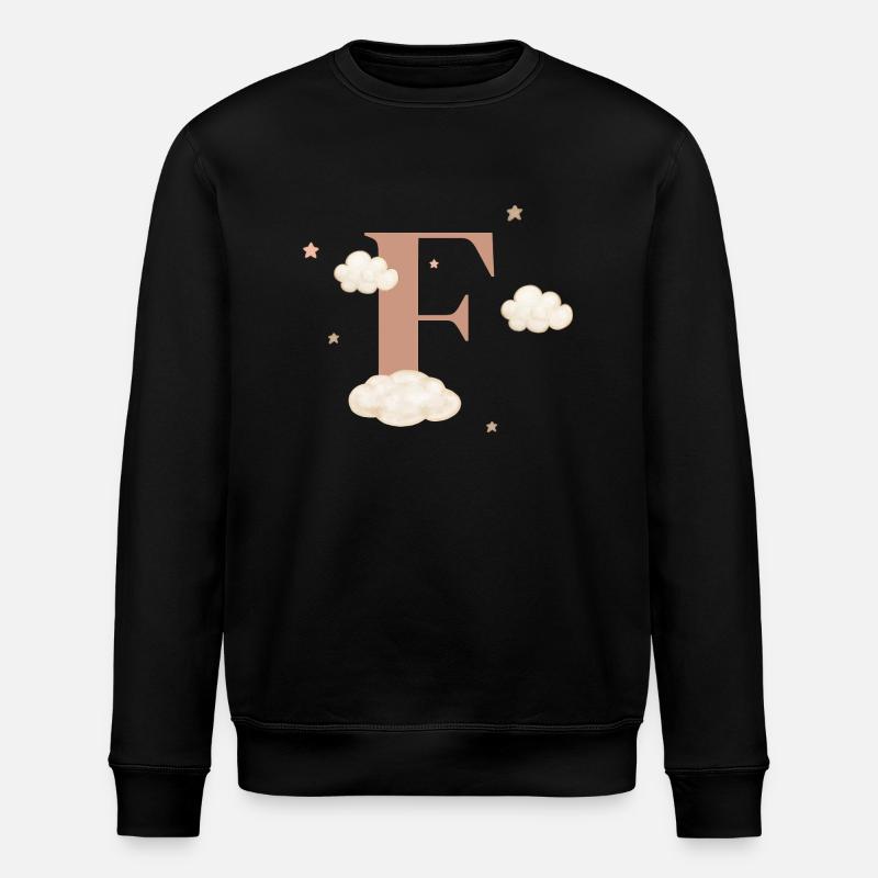 Lettre f nuages étoiles - Sweat bio ROLLER Stanley/Stella Unisexe - noir