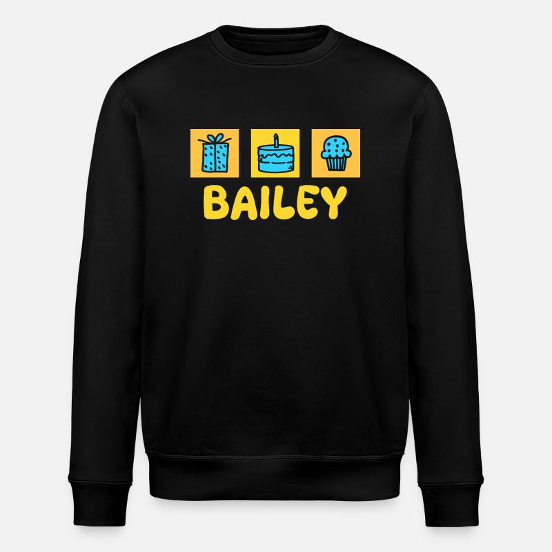 First name Bailey - Stanley/Stella ROLLER Unisex Organic Sweatshirt - black