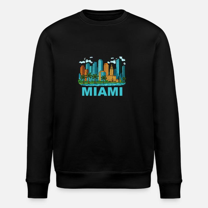 Ville de Miami - Sweat bio ROLLER Stanley/Stella Unisexe - noir
