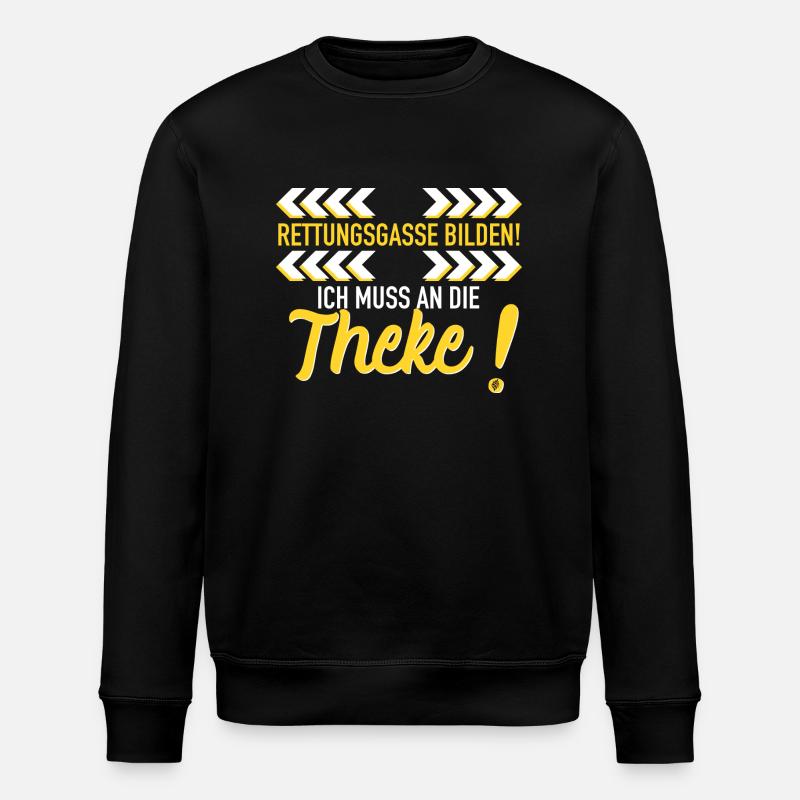 Rettungsgasse Theke Party Geschenk - Stanley/Stella Unisex Bio-Sweatshirt ROLLER - Schwarz