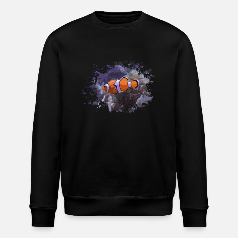Fish clownfish - Stanley/Stella ROLLER Unisex Organic Sweatshirt - black