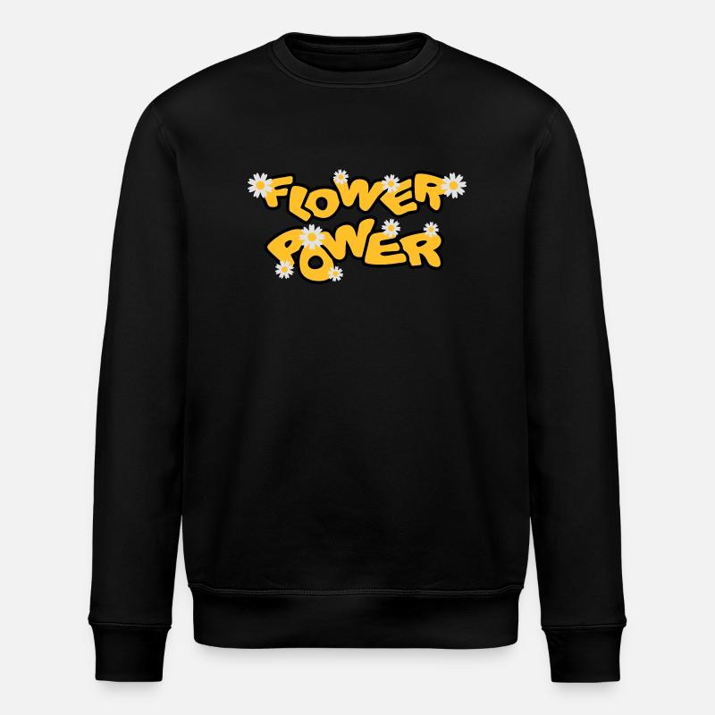 flower_power - Stanley/Stella Unisex Bio-Sweatshirt ROLLER - Schwarz