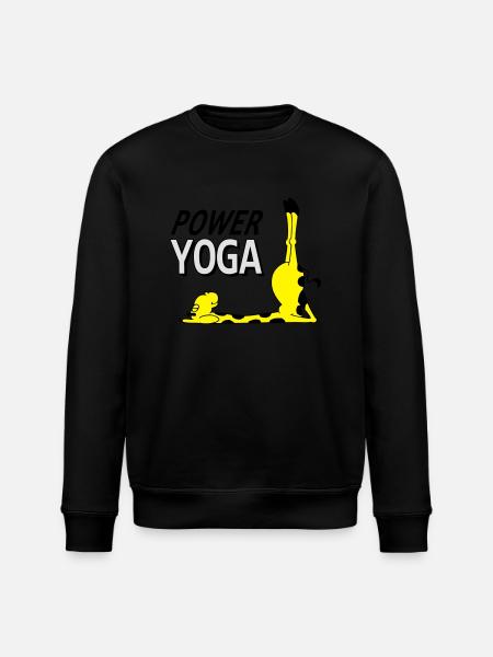Power Yoga Giraffe - Stanley/Stella ROLLER Unisex Organic Sweatshirt - black