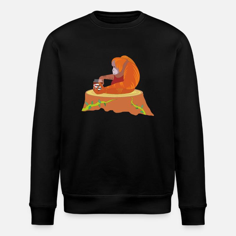 orang utan - Stanley/Stella Unisex Bio-Sweatshirt ROLLER - Schwarz