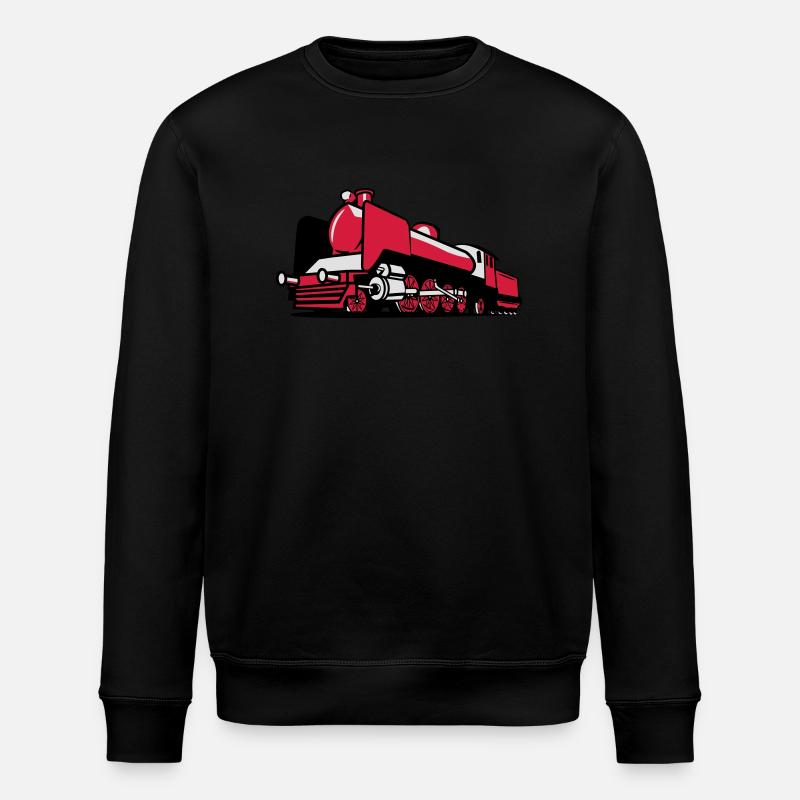 dampflok eisenbahn tender - Stanley/Stella Unisex Bio-Sweatshirt ROLLER - Schwarz