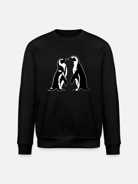 Verliebte Pinguine - Stanley/Stella Unisex Bio-Sweatshirt ROLLER - Schwarz