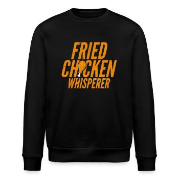 Fried Chicken Whisperer Fry Fast Food - Stanley/Stella Unisex Bio-Sweatshirt ROLLER - Schwarz - Vorne - Nik (191cm)