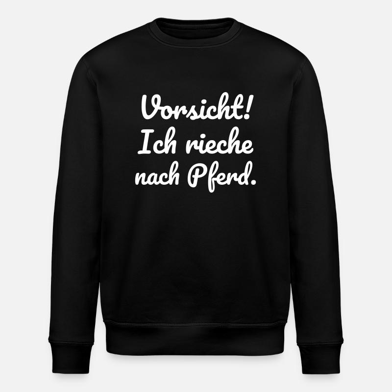 Pferdegeruch bei Reitern im Stall - Stanley/Stella Unisex Bio-Sweatshirt ROLLER - Schwarz