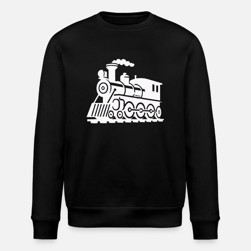 Train locomotive - Stanley/Stella ROLLER Unisex Organic Sweatshirt - black