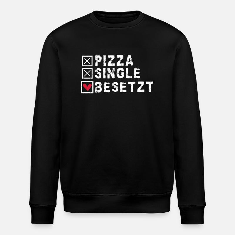 Pizza single occupied - Stanley/Stella ROLLER Unisex Organic Sweatshirt - black