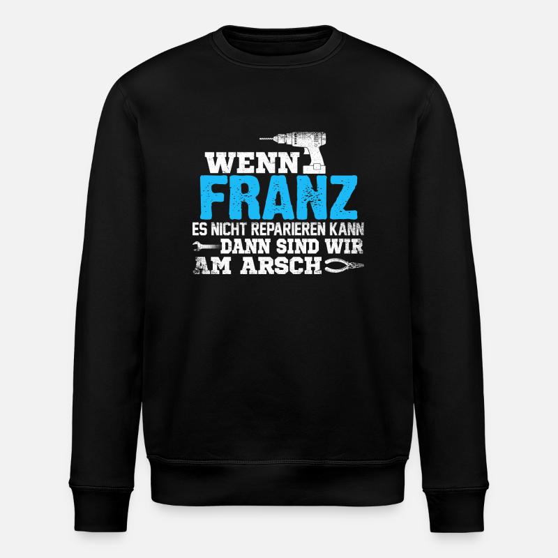 FRANZ - kann es reparieren - Stanley/Stella Unisex Bio-Sweatshirt ROLLER - Schwarz