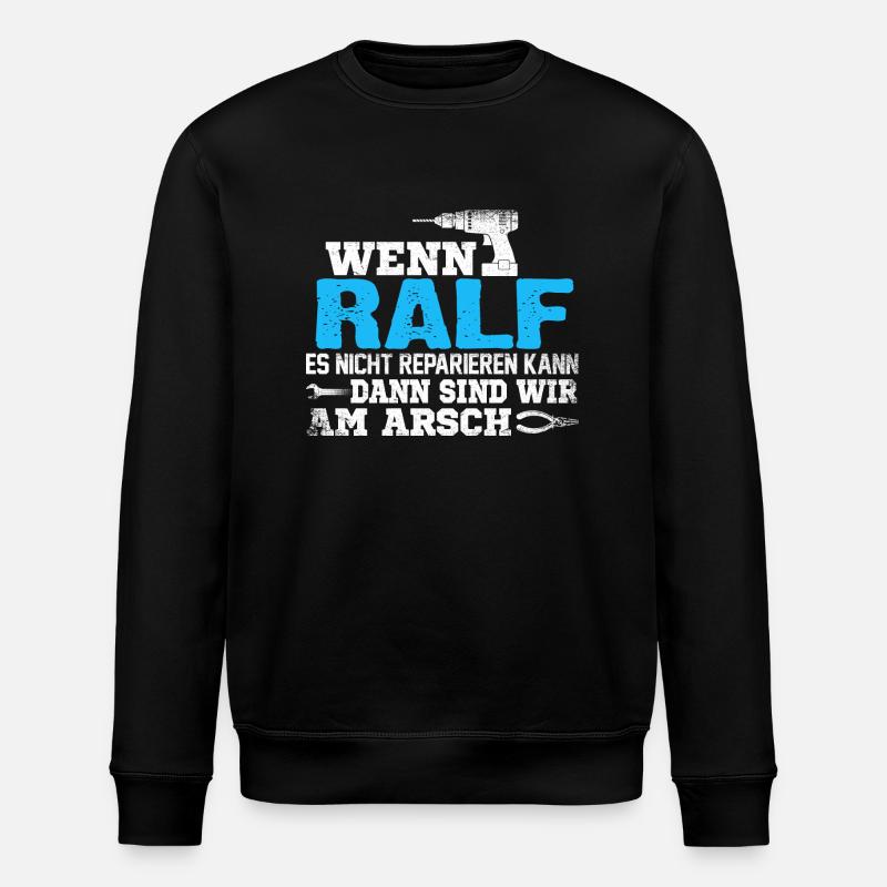 RALF - kann es reparieren - Stanley/Stella Unisex Bio-Sweatshirt ROLLER - Schwarz