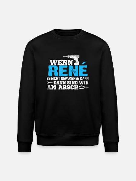 RENÉ - kann es reparieren - Stanley/Stella Unisex Bio-Sweatshirt ROLLER - Schwarz