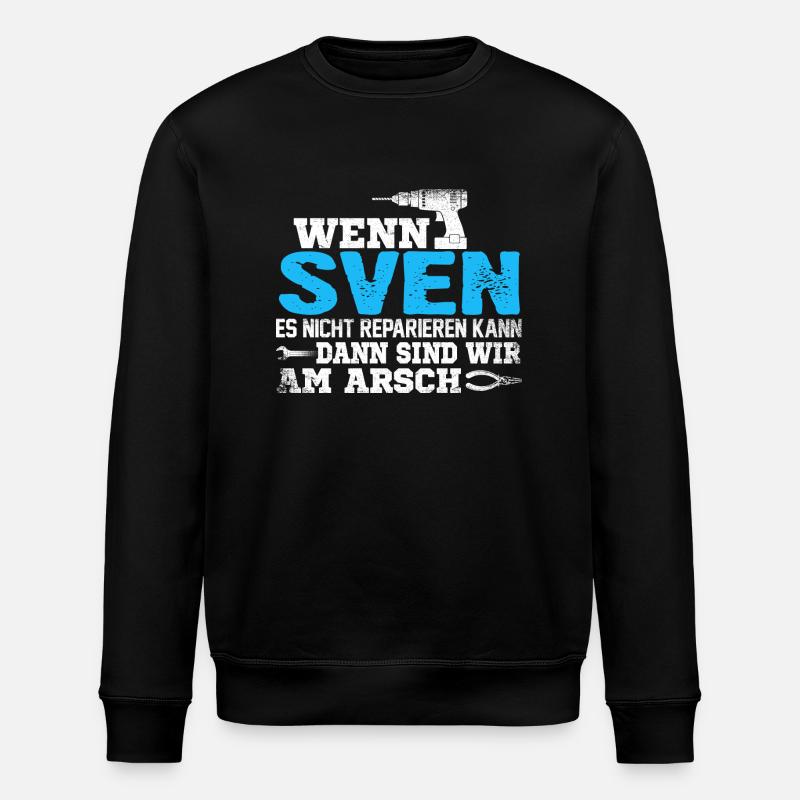 SVEN - kann es reparieren - Stanley/Stella Unisex Bio-Sweatshirt ROLLER - Schwarz