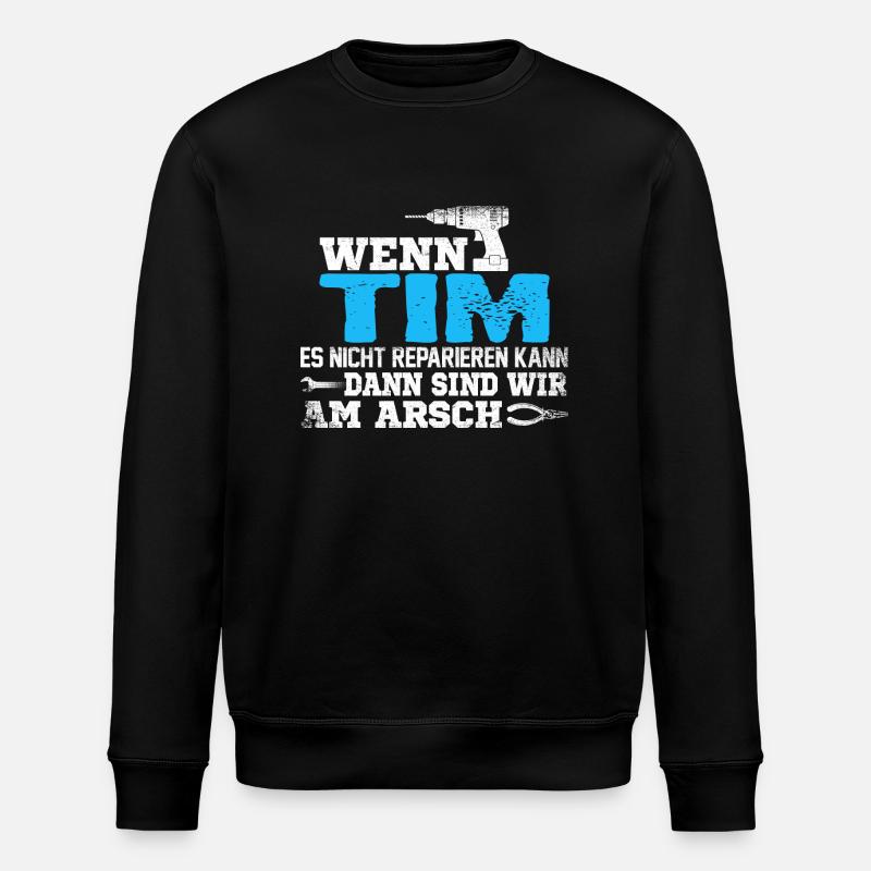 TIM - kann es reparieren - Stanley/Stella Unisex Bio-Sweatshirt ROLLER - Schwarz