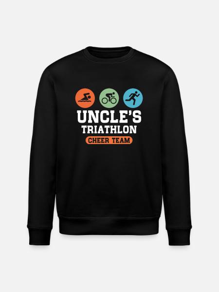 Uncles Triathlon Cheer Team - Stanley/Stella ROLLER Unisex Organic Sweatshirt - black