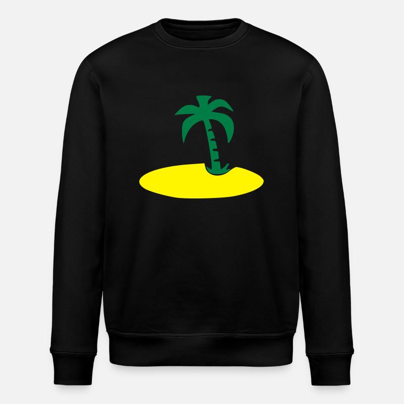 Île avec palmier - Sweat bio ROLLER Stanley/Stella Unisexe - noir