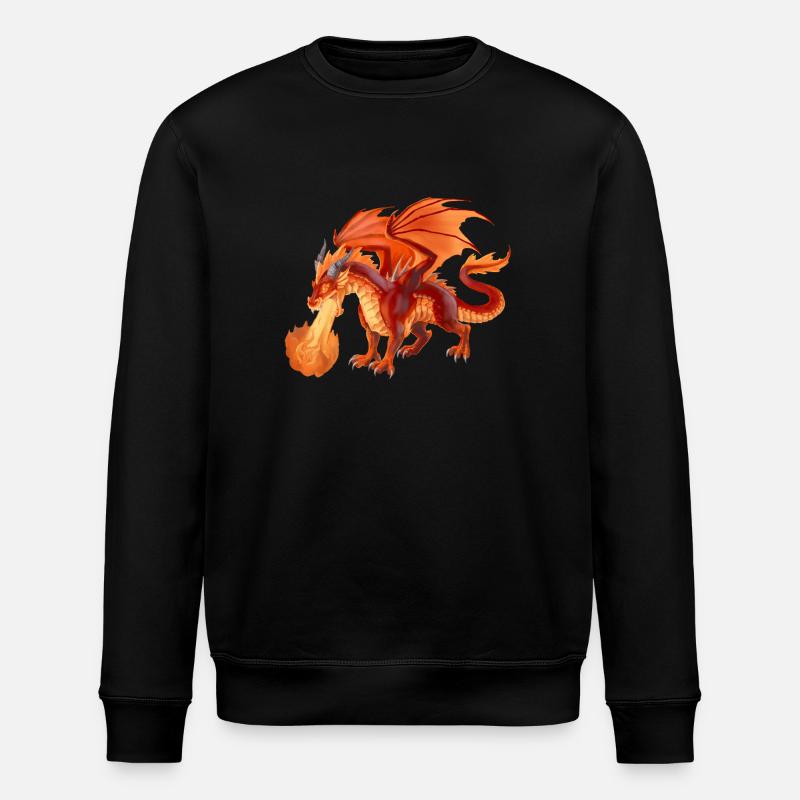 fire dragon - Stanley/Stella Unisex Bio-Sweatshirt ROLLER - Schwarz
