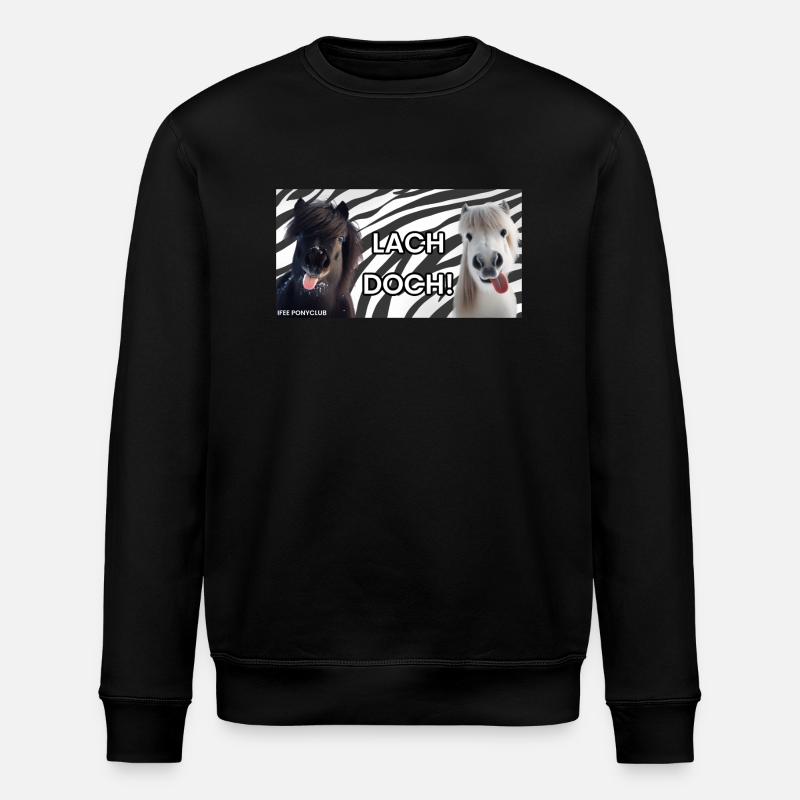 Lachen ist gesund! - Stanley/Stella Unisex Bio-Sweatshirt ROLLER - Schwarz