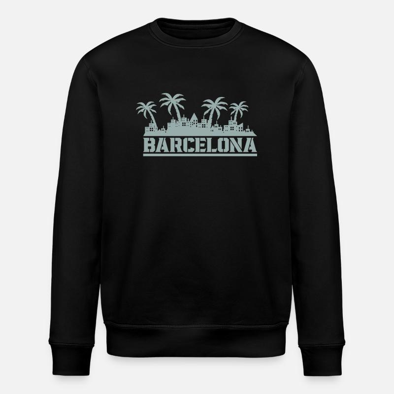 Ligne d’horizon de Barcelone - Sweat bio ROLLER Stanley/Stella Unisexe - noir