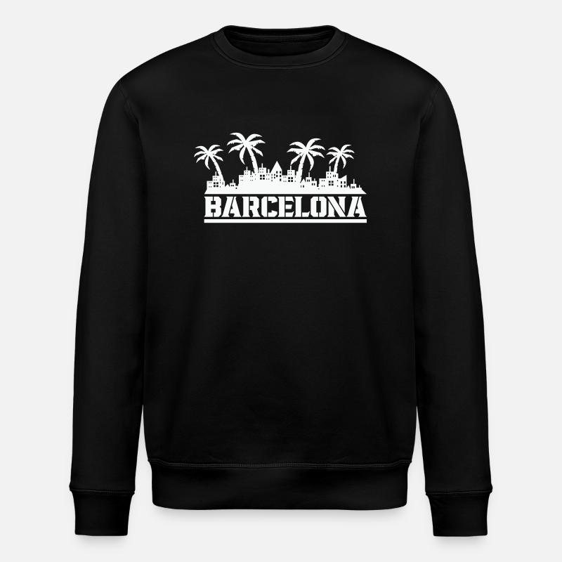 barcelona skyline - Stanley/Stella Unisex Bio-Sweatshirt ROLLER - Schwarz