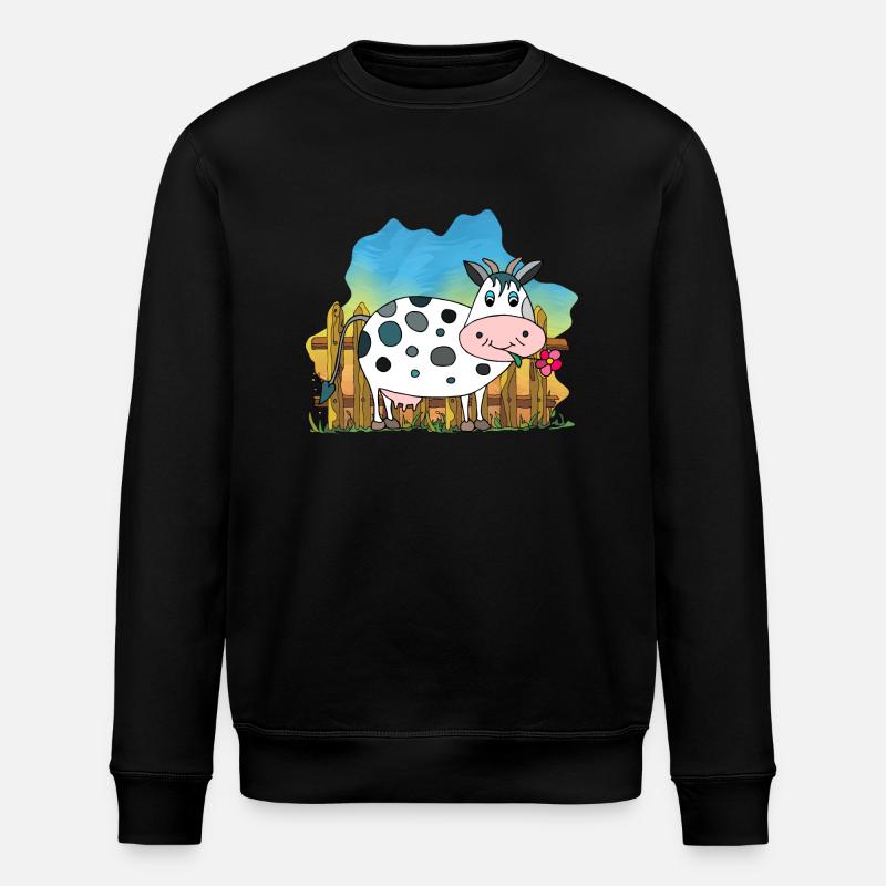 Kuh - Stanley/Stella Unisex Bio-Sweatshirt ROLLER - Schwarz