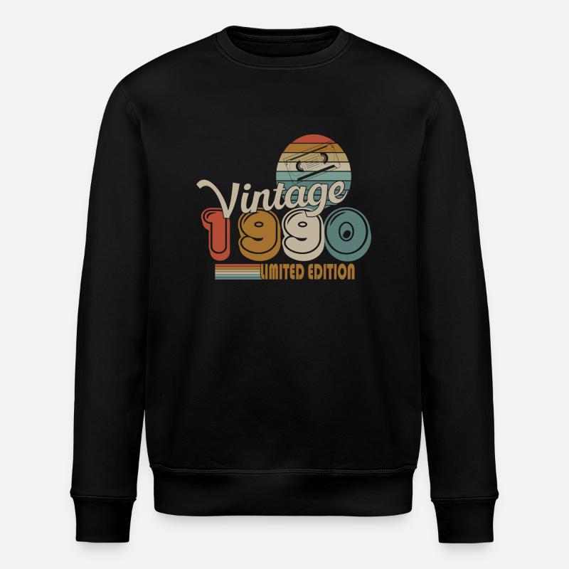 1990 - Stanley/Stella ROLLER Unisex Organic Sweatshirt - black