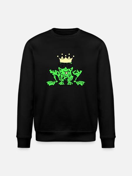 Prince Charming Frog King - Stanley/Stella ROLLER Unisex Organic Sweatshirt - black