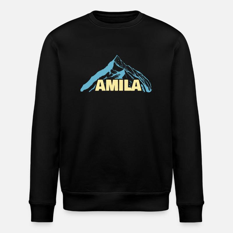 Gift for Amila - Stanley/Stella ROLLER Unisex Organic Sweatshirt - black