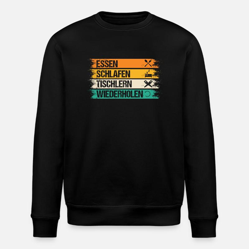 Carpenter, Carpenter, Carpenter - Stanley/Stella ROLLER Unisex Organic Sweatshirt - black