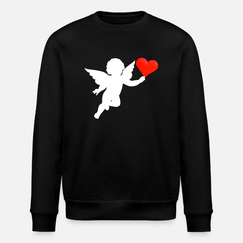 Coeur d'ange, blanc - Sweat bio ROLLER Stanley/Stella Unisexe - noir