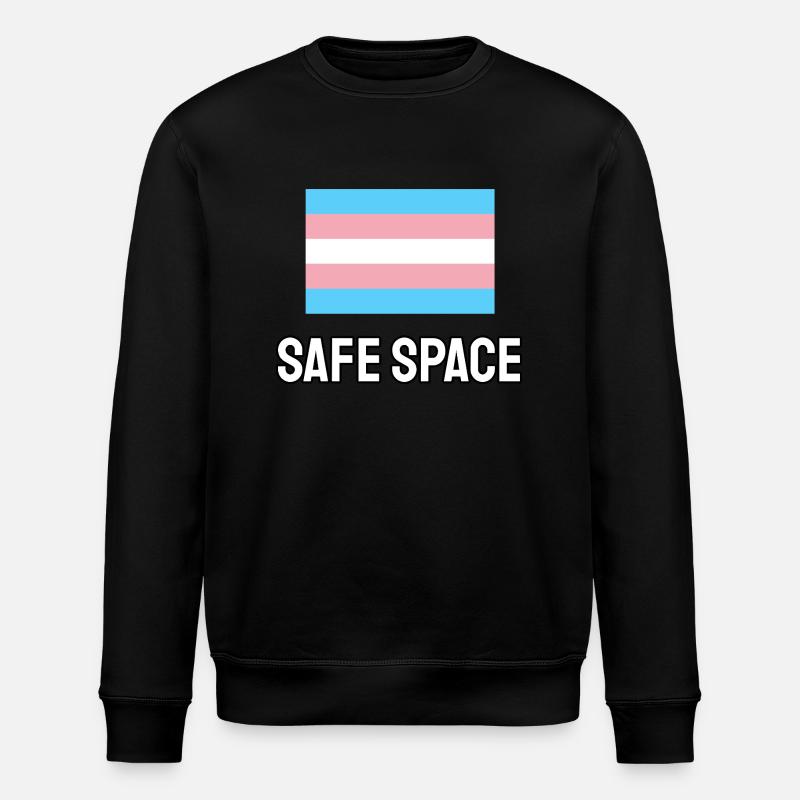 TRANS Safe Space - Transgender Pride - Stanley/Stella Unisex Bio-Sweatshirt ROLLER - Schwarz