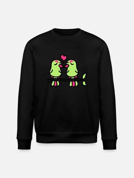oiseaux dans l'amour 3 - Sweat bio ROLLER Stanley/Stella Unisexe - noir