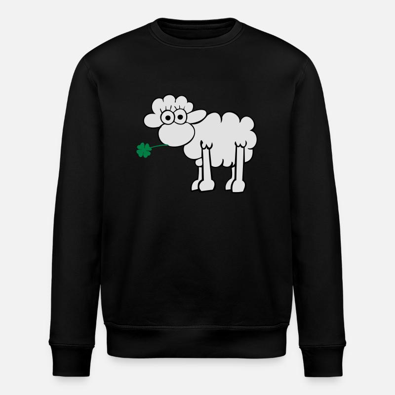 Les moutons avec du trèfle - Sweat bio ROLLER Stanley/Stella Unisexe - noir